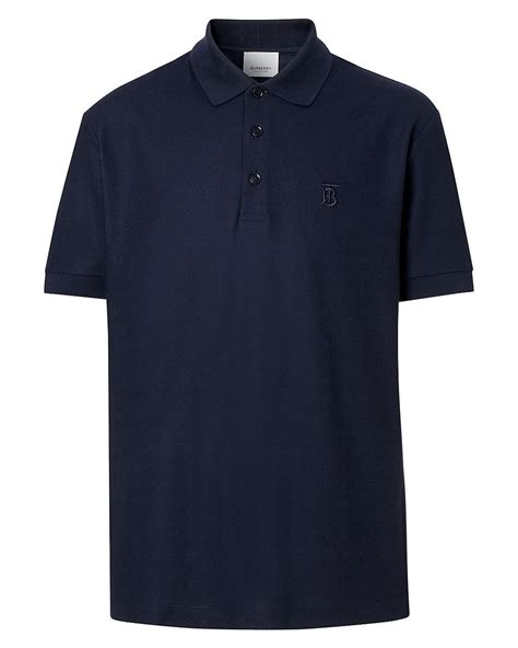 navy blue burberry polo|Shirts .